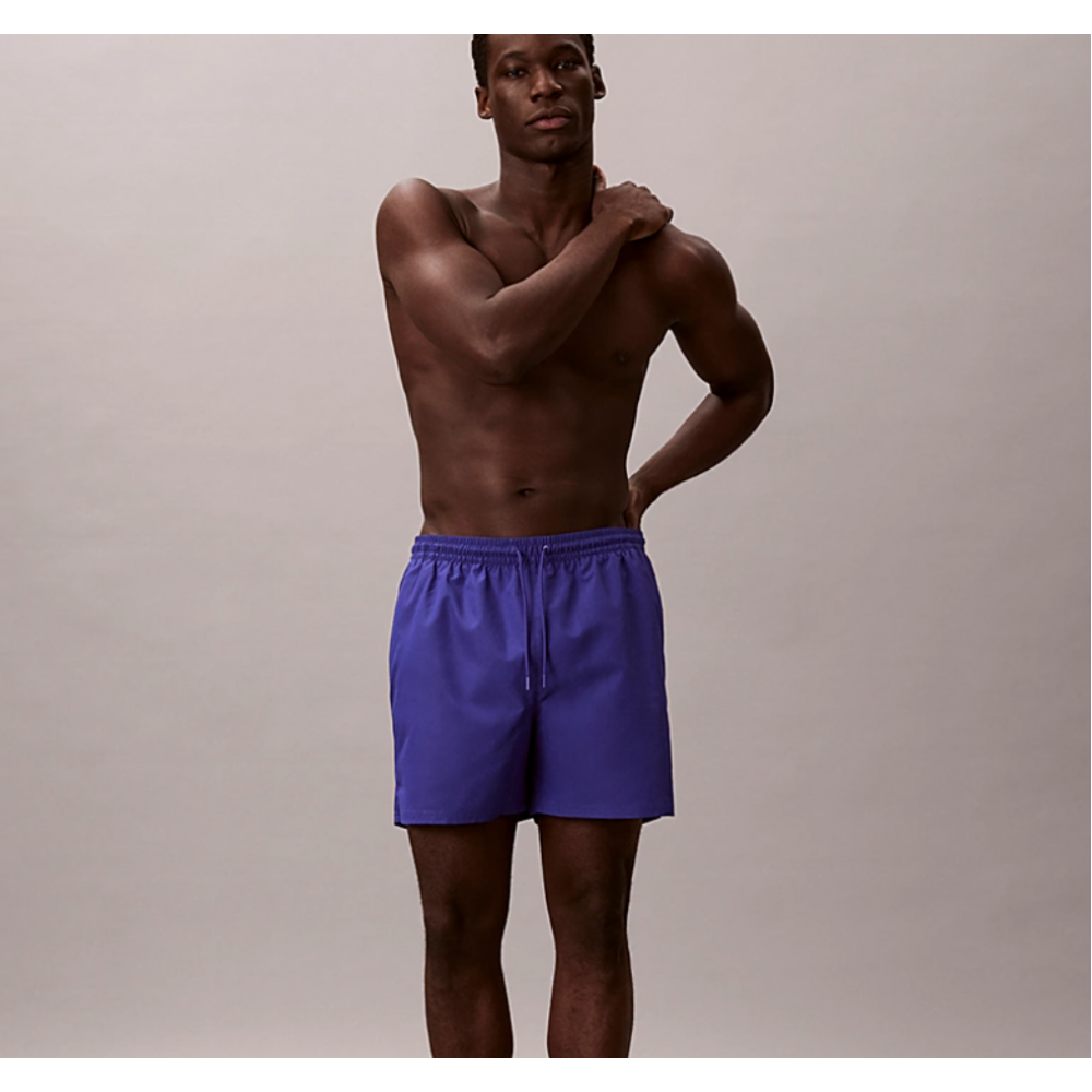 Calvin Klein LV00N61045-C8X, Medium Drawstring Waistband, Ανδρικό Μαγιό BLUE RIVER FOG