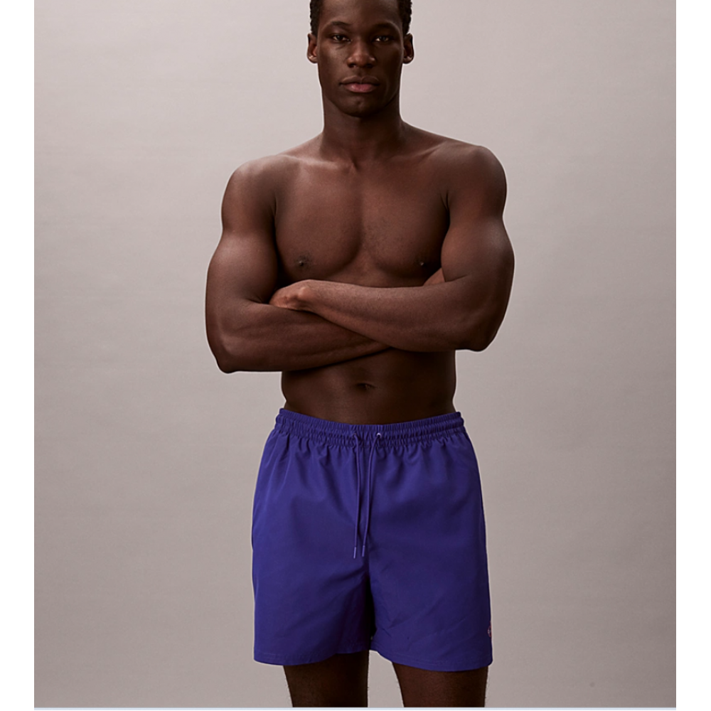 Calvin Klein LV00N61045-C8X, Medium Drawstring Waistband, Ανδρικό Μαγιό BLUE RIVER FOG