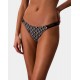 Calvin Klein LV00Q61206-32N, Γυναικείο Μαγιό Bikini Bottom All Over Print CK Icon, EMBLEM BLACK