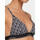 Calvin Klein LV00Q61208-32N, Γυναικείο Μαγιό Bikini Top All Over Print CK Icon, EMBLEM BLACK
