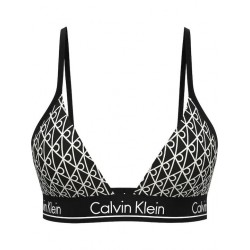 Calvin Klein LV00Q61208-32N, Γυναικείο Μαγιό Bikini Top All Over Print CK Icon, EMBLEM BLACK