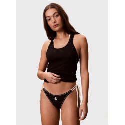 Calvin Klein Side Tie Bottom LV00Q61215-UB1, Γυναικείο Κυλοτάκι Μαγιό Δετό, ΜΑΥΡΟ
