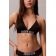 Calvin Klein LV00Q61222-UB1, Γυναικείο Halter Triangle Bikini Top,  ΜΑΥΡΟ