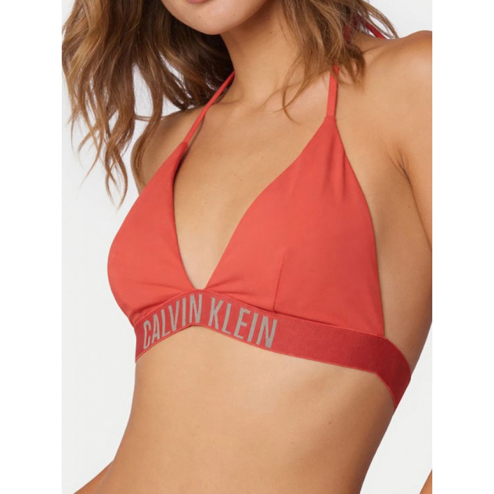 Calvin Klein LV00Q61222-XKP, Γυναικείο Halter Triangle Bikini Top,  PUNCH PINK