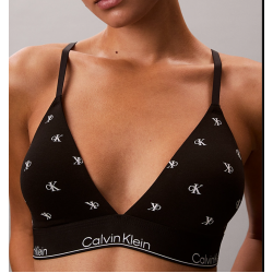 Calvin Klein LV00QF8498-PCS Lightly Lined Triangle Bralette - Icon Cotton Modal,  ΜΑΥΡΟ