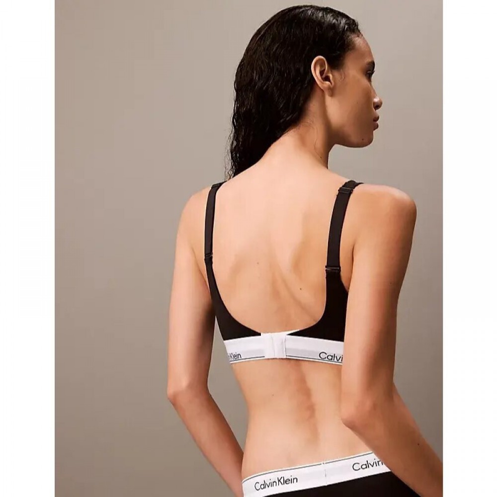 Calvin Klein LV00QF8500-UB1, Γυναικείο Αθλητικό Μπουστάκι Push Up με ενίσχυση, ΜΑΥΡΟ