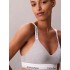Calvin Klein LV00QF8504-P7A, Lightly Lined Bralette Μπουστάκι με φαρδιά τιράντα, ΓΚΡΙ