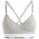 Calvin Klein LV00QF8504-P7A, Lightly Lined Bralette Μπουστάκι με φαρδιά τιράντα, ΓΚΡΙ