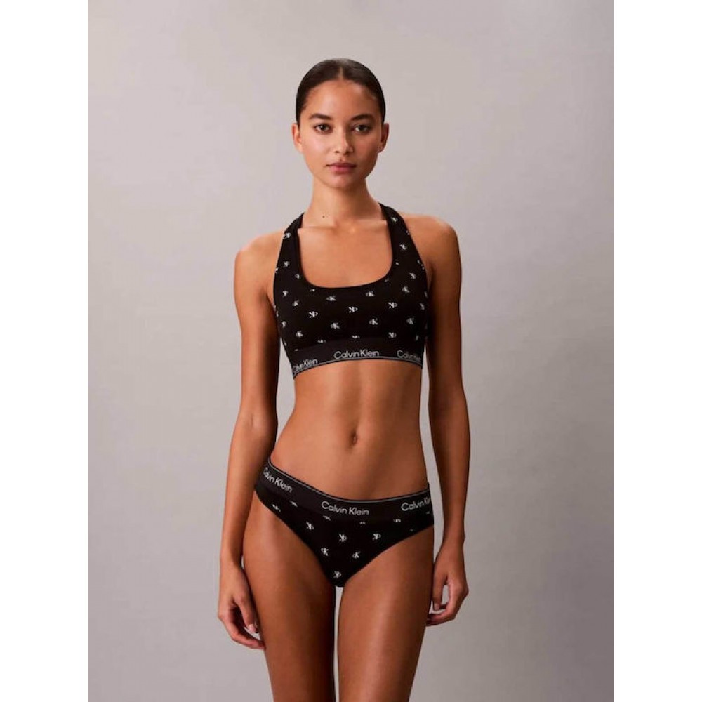 Calvin Klein LV00QF8522-PCS Γυναικείο Brazilian Diamod Logo Icon Cotton Modal,  ΜΑΥΡΟ