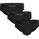 Calvin Klein LV00NB4388-40I, ICON COTTON STRETCH Hip Brief, Ανδρικά Σλιπ 3 τεμ. BLACK 