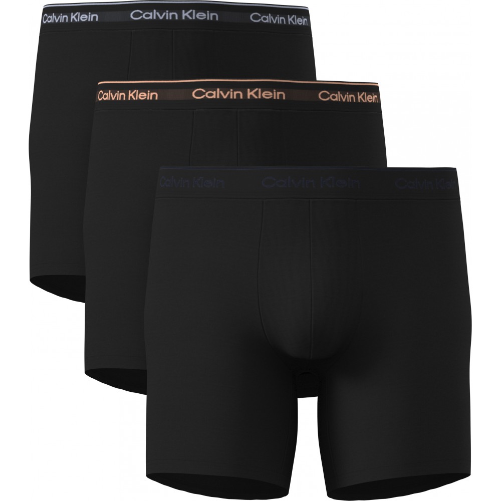 Calvin Klein LV00NB4394-40I, Men's Icon Boxer Brief  3 τεμ. Ανδρικά Μπόξερ Μακρύ, ΜΑΥΡΟ