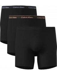 Calvin Klein LV00NB4394-40I, Men's Icon Boxer Brief  3 τεμ. Ανδρικά Μπόξερ Μακρύ, ΜΑΥΡΟ