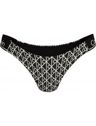 Calvin Klein LV00Q61206-32N, Γυναικείο Μαγιό Bikini Bottom All Over Print CK Icon, EMBLEM BLACK