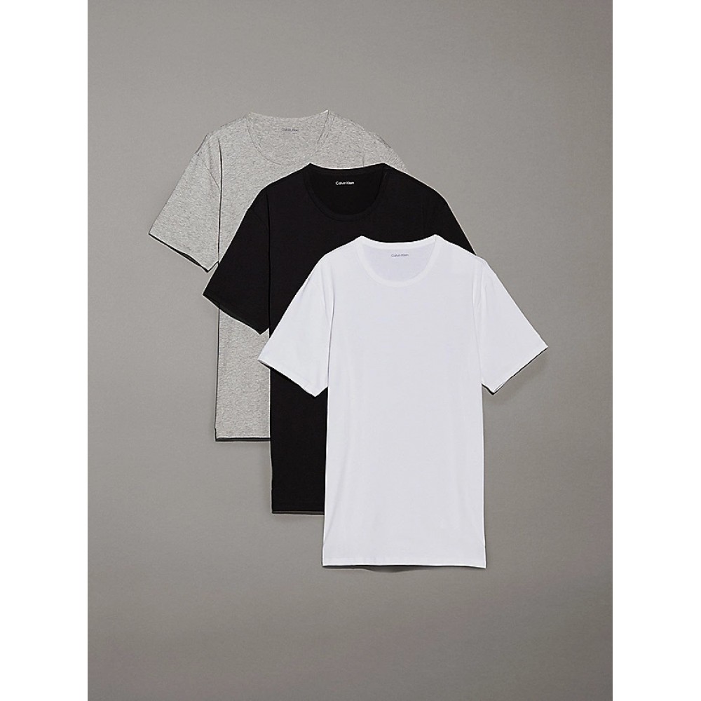 Calvin Klein LV00NB4185-MP1,  S/S Crew Neck 3pk, Ανδρικές Φανέλες Κοντό Μανίκι 3 τεμ. MULTI COLOR