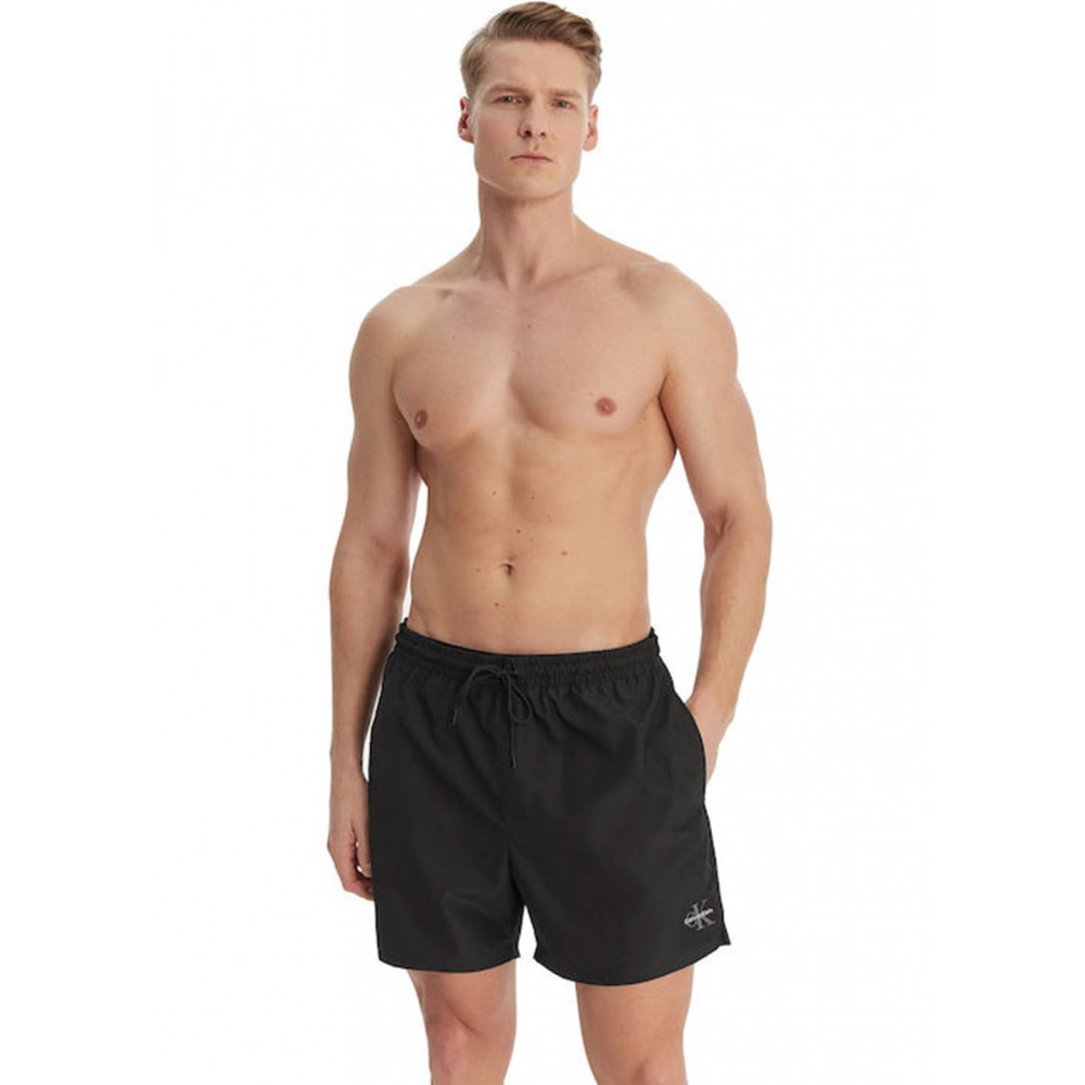 Calvin Klein LV00N61045-UB1, Medium Drawstring Waistband, Ανδρικό Μαγιό BLACK
