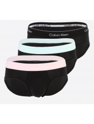 Calvin Klein LV00NB4388-3ZG, ICON COTTON STRETCH Hip Brief, Ανδρικά Σλιπ 3 τεμ. BLACK 