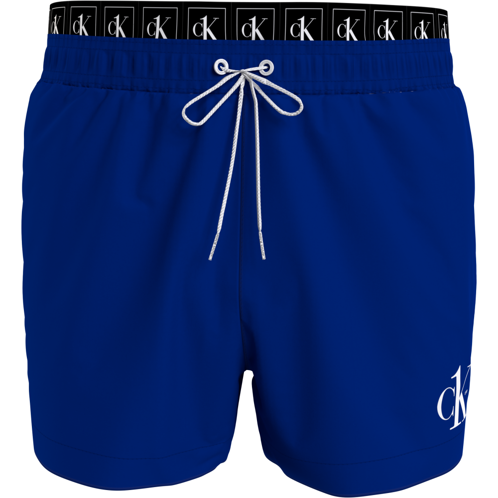 Ανδρικό Μαγιό Calvin Klein Short Double WB, KM0KM00710-C7L BOLD BLUE