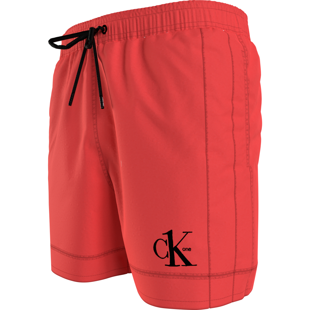 Ανδρικό Μαγιό Calvin Klein Medium Drawstring, KM0KM00742-SN6  Bright Vermillion