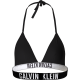 Μαγιό Τριγωνάκι Top Calvin Klein Triangle KW0KW01824-BEH με δέσιμο στο λαιμό και την πλάτη, ΜΑΥΡΟ