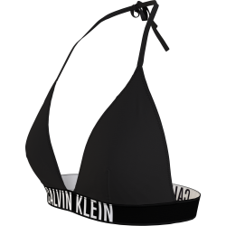 Μαγιό Τριγωνάκι Top Calvin Klein Triangle KW0KW01824-BEH με δέσιμο στο λαιμό και την πλάτη, ΜΑΥΡΟ