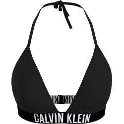 Μαγιό Τριγωνάκι Top Calvin Klein Triangle KW0KW01824-BEH με δέσιμο στο λαιμό και την πλάτη, ΜΑΥΡΟ