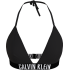 Μαγιό Τριγωνάκι Top Calvin Klein Triangle KW0KW01824-BEH με δέσιμο στο λαιμό και την πλάτη, ΜΑΥΡΟ