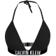 Μαγιό Τριγωνάκι Top Calvin Klein Triangle KW0KW01824-BEH με δέσιμο στο λαιμό και την πλάτη, ΜΑΥΡΟ