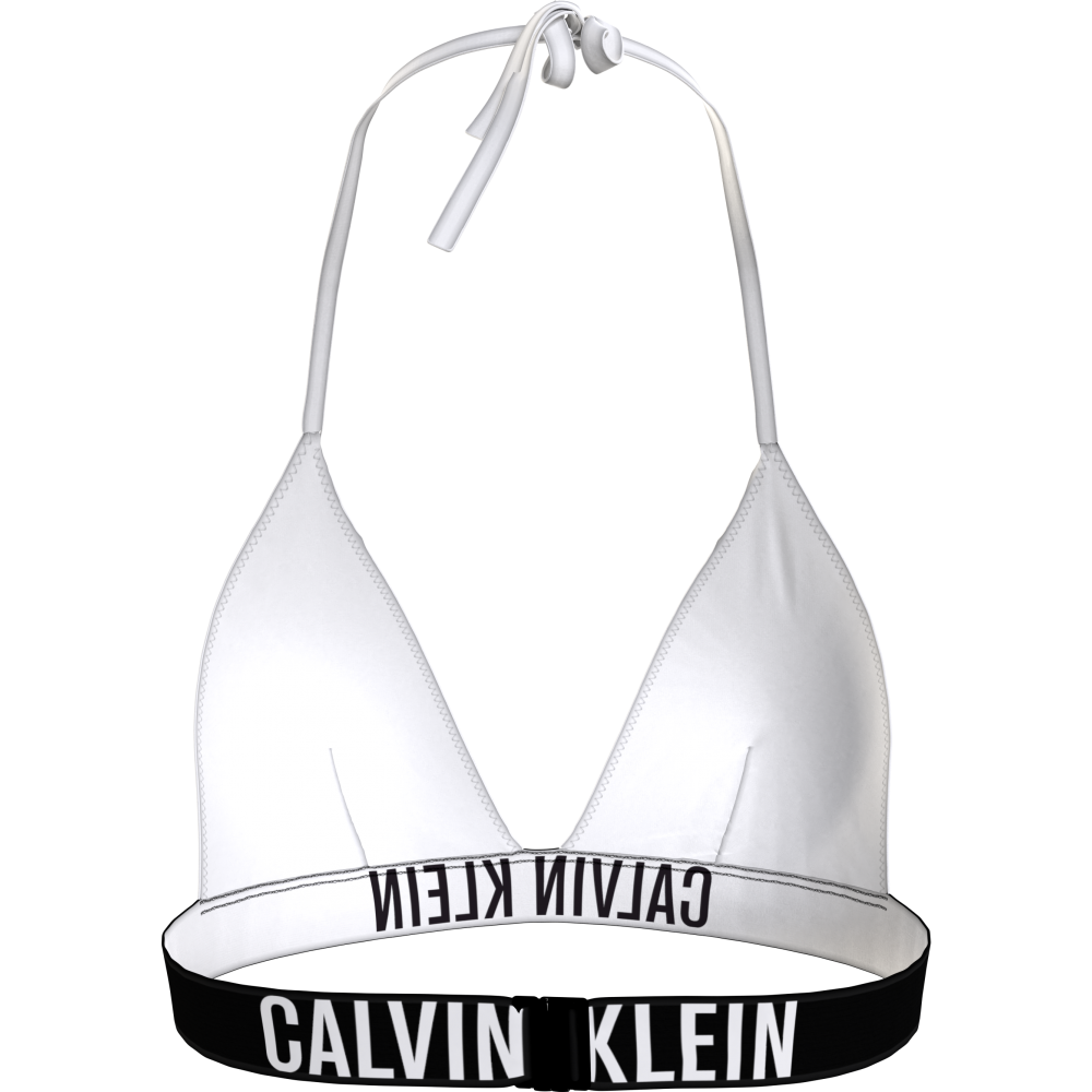 Μαγιό Τριγωνάκι Top Calvin Klein Triangle KW0KW01824-YCD με δέσιμο στο λαιμό και την πλάτη ΛΕΥΚΟ