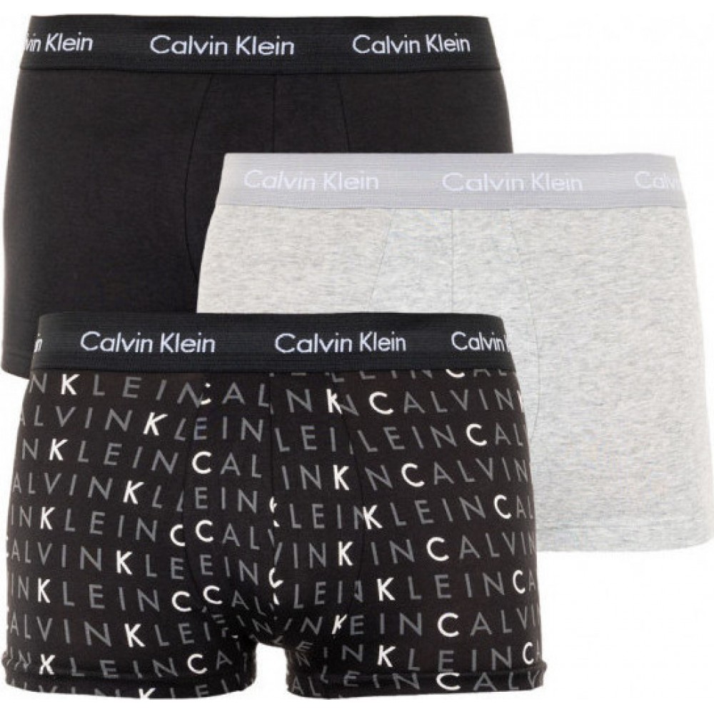 Calvin Klein Low Rise Trunk 3 τεμ. U2664G-YKS, ΠΟΛΥΧΡΩΜΑ