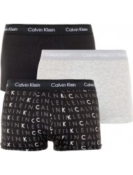 Calvin Klein Low Rise Trunk 3 τεμ. U2664G-YKS, ΠΟΛΥΧΡΩΜΑ