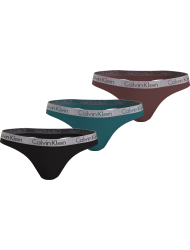 Calvin Klein 000QD3560E-IIL Thong 3PK, βαμβακερά κυλοτάκια στρινγκ σε συσκευασία των 3 τεμαχίων MULTI COLOR