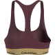 Calvin Klein Unlined Bralette 000QF7445E-GEX,  με φαρδύ λάστιχο και αθλητική πλάτη, ΜΠΟΡΝΤΟ