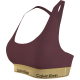 Calvin Klein Unlined Bralette 000QF7445E-GEX,  με φαρδύ λάστιχο και αθλητική πλάτη, ΜΠΟΡΝΤΟ