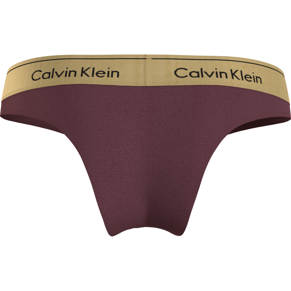 Calvin Klein Γυναικείο Brasil Κυλοτάκι 000QF7452E-GEX, με εξωτερικό λα΄στιχο, ΜΠΟΡΝΤΟ