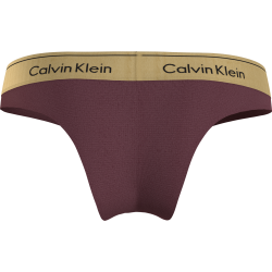 Calvin Klein Γυναικείο Brasil Κυλοτάκι 000QF7452E-GEX, με εξωτερικό λα΄στιχο, ΜΠΟΡΝΤΟ