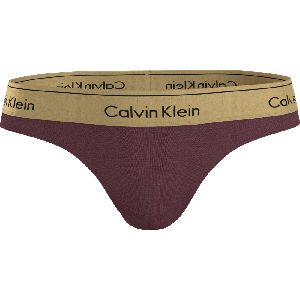 Calvin Klein Γυναικείο Brasil Κυλοτάκι 000QF7452E-GEX, με εξωτερικό λα΄στιχο, ΜΠΟΡΝΤΟ