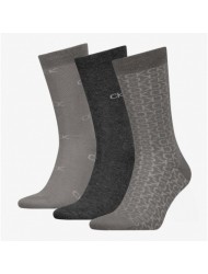 Calvin Klein 701224107-002  Ανδρικές Κάλτσες Σετ 3 τεμ. σε Συσκευασία Δώρου, GREY COMBO