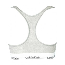 Calvin Klein Unlined Bralette 0000F3785E-020  με φαρδύ λάστιχο και αθλητική πλάτη ΓΚΡΙ