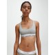 Calvin Klein Unlined Bralette 0000F3785E-020  με φαρδύ λάστιχο και αθλητική πλάτη ΓΚΡΙ