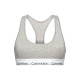 Calvin Klein Unlined Bralette 0000F3785E-020  με φαρδύ λάστιχο και αθλητική πλάτη ΓΚΡΙ