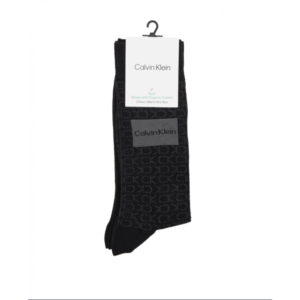 Ανδρικές Κάλτσες Calvin Klein Ck Men Sock 2p Badge Black 701224111-001