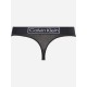 CALVIN KLEIN Thong 000QF6774E-UB1, Γυναικείο Εσώρουχο Στρινγκ με λογότυπο ΜΑΥΡΟ