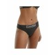 CALVIN KLEIN Thong 000QF6774E-UB1, Γυναικείο Εσώρουχο Στρινγκ με λογότυπο ΜΑΥΡΟ