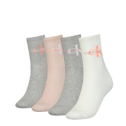 Γυναικείες Κάλτσες Calvin Klein Women Sock 4pc Giftbox 701224131-002, ΓΚΡΙ-ΕΚΡΟΥ-ΣΟΜΟΝ