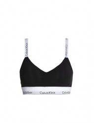 Calvin Klein Light Lined Bralette  000QF7059E-UB1 Γυναικείο Μπουστάκι με επένδυση και άσπρο λάστιχο ΜΑΥΡΟ