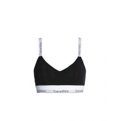 Calvin Klein Light Lined Bralette  000QF7059E-UB1 Γυναικείο Μπουστάκι με επένδυση και άσπρο λάστιχο ΜΑΥΡΟ