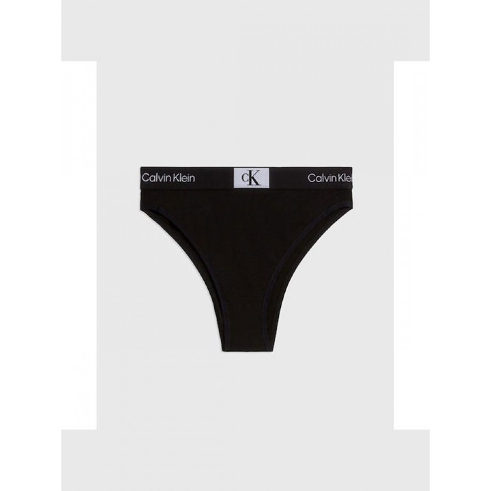 Calvin Klein High Waist Brazilian Slip 000QF7223-UB1 BLACK