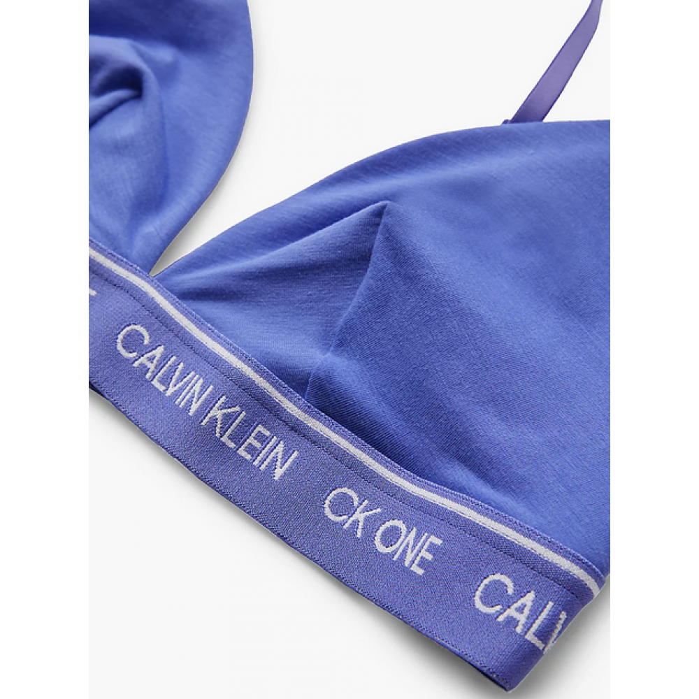 Calvin Klein  000QF6501E-CCC Γυναικείο Unlined Triangle  με φαρδύ λάστιχο BLUE IRIS