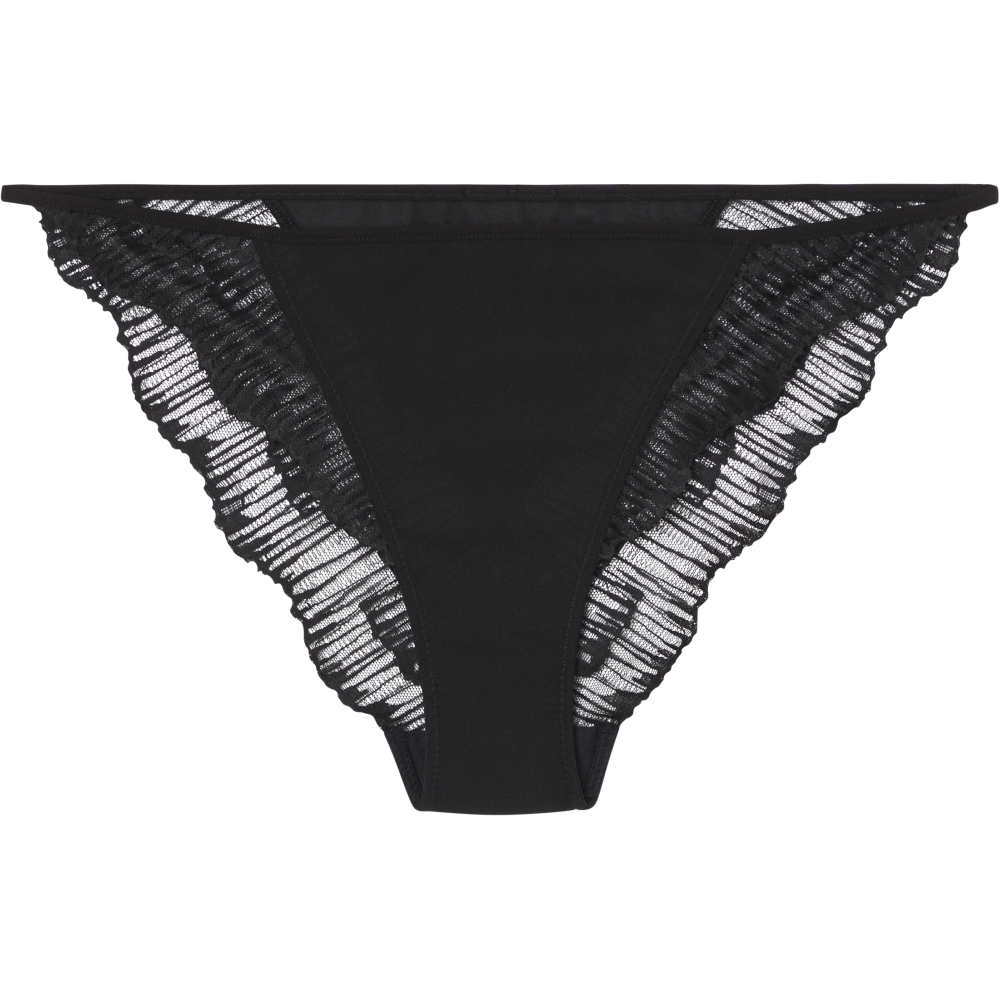 Calvin Klein Bikini 000QF6955E-UB1, Γυναικείο Κυλοτάκι Brasil από δαντέλα ΜΑΥΡΟ