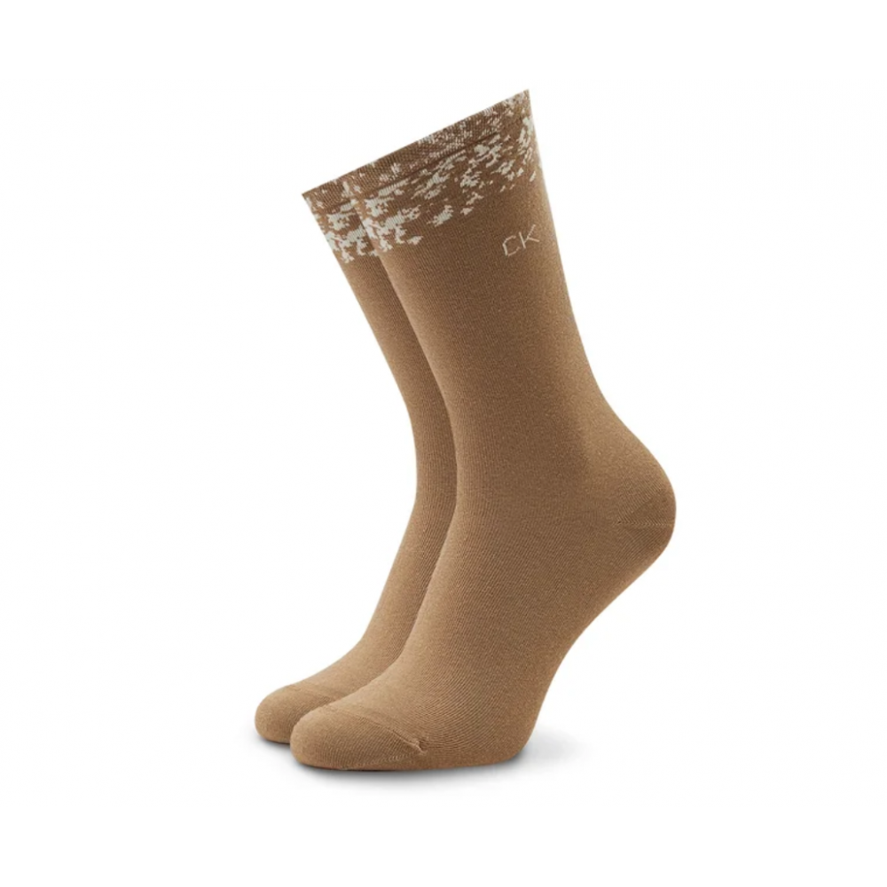 Γυναικείες Κάλτσες Calvin Klein Women Sock 3pc Carton Slider Giftbox 701219849-003 Brown Combo